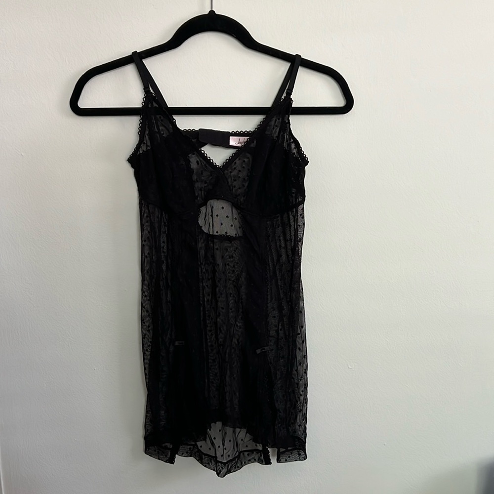 Jezebel Black Sheer Lingerie + Thong (NEVER WORN)